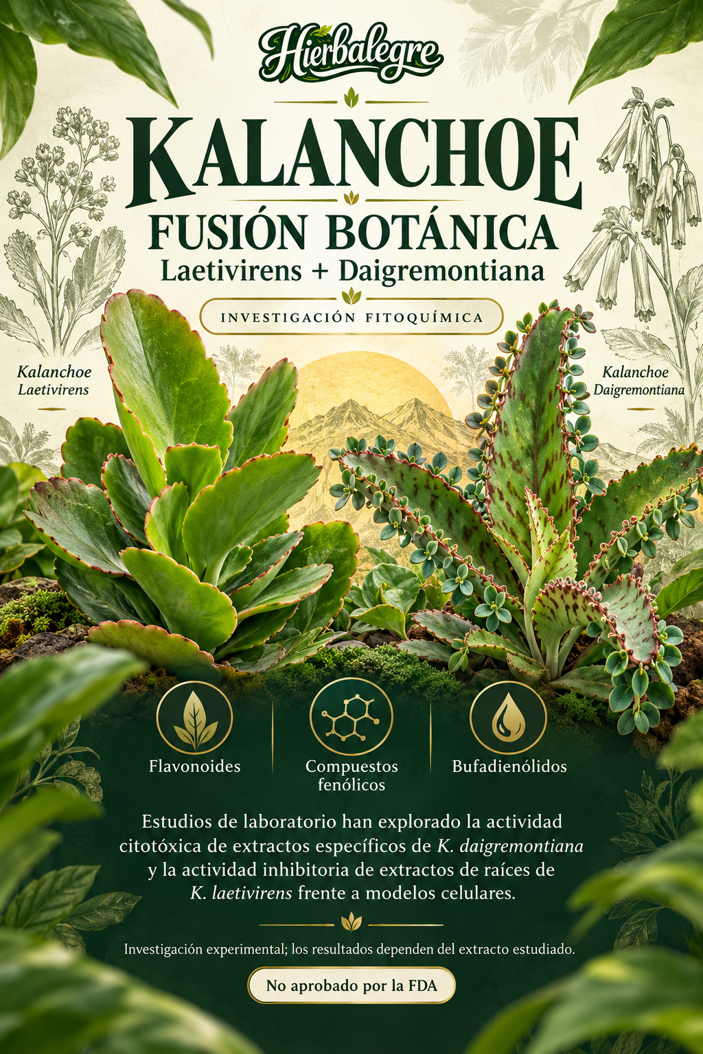 Kalanchoe Laetivirens y Daigremontiana